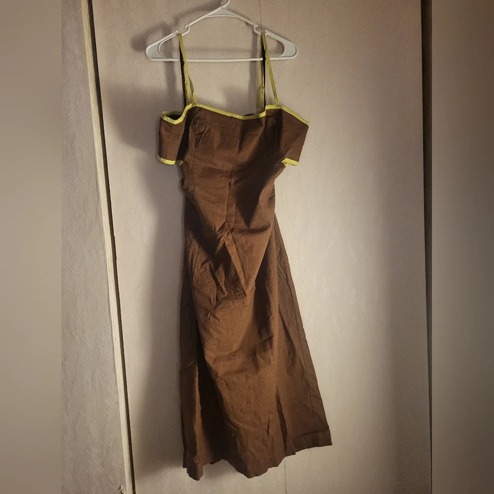 Anthropologie Maeve The Dafni Cutout Linen Midi - Picture 4 of 5